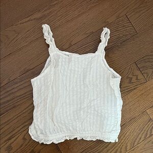 H&M White Textured Kids Tank Top